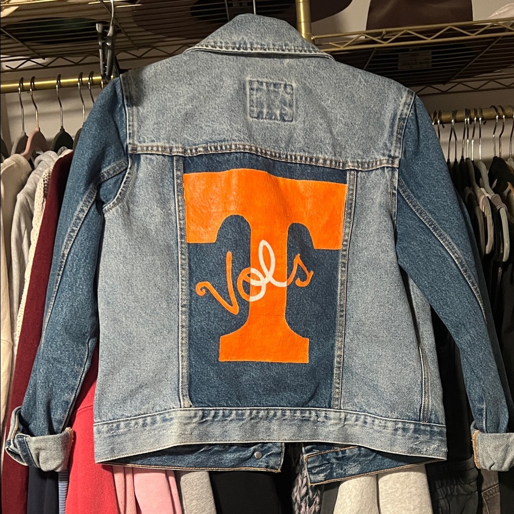 Hand Painted Tennessee Vols Denim Jacket